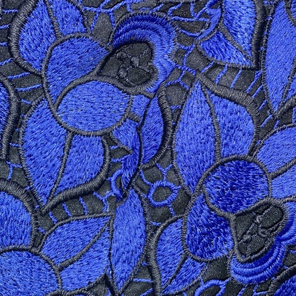 Dress the Population Blue Rose Lace Dress L - Picture 11 of 13